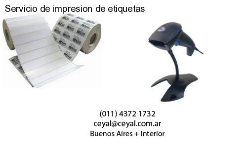 Servicio de impresion de etiquetas