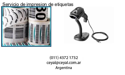 Servicio de impresion de etiquetas