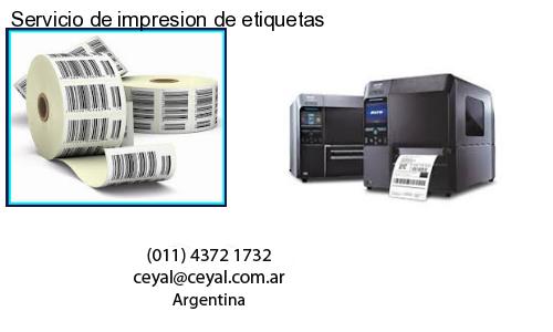 Servicio de impresion de etiquetas