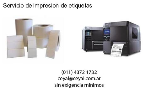 Servicio de impresion de etiquetas