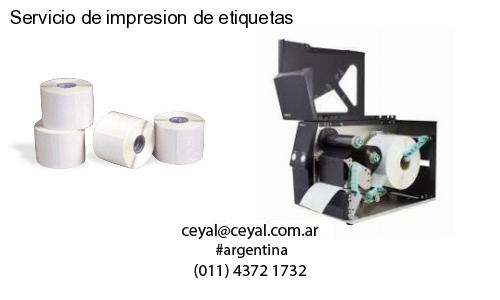 Servicio de impresion de etiquetas