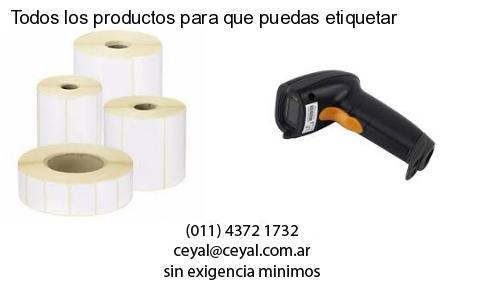 Todos los productos para que puedas etiquetar