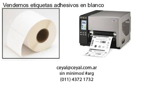 Vendemos etiquetas adhesivos en blanco
