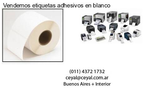 Vendemos etiquetas adhesivos en blanco