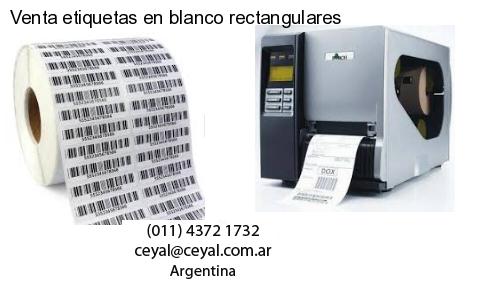 Venta etiquetas en blanco rectangulares