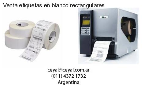 Venta etiquetas en blanco rectangulares