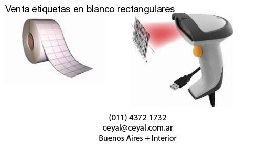 Venta etiquetas en blanco rectangulares