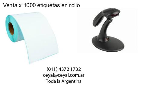 Venta x 1000 etiquetas en rollo