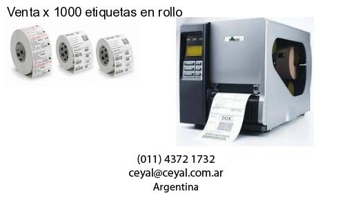 Venta x 1000 etiquetas en rollo