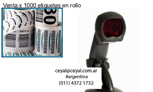 Venta x 1000 etiquetas en rollo