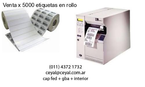 Venta x 5000 etiquetas en rollo