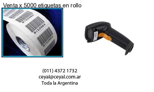 Venta x 5000 etiquetas en rollo