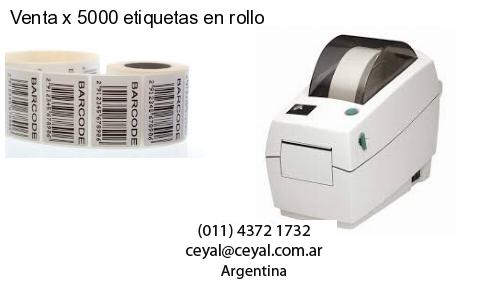 Venta x 5000 etiquetas en rollo