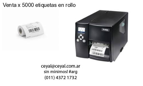 Venta x 5000 etiquetas en rollo