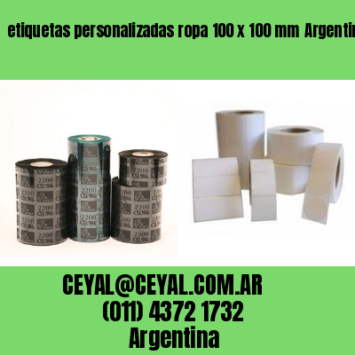etiquetas personalizadas ropa 100 x 100 mm	Argentina
