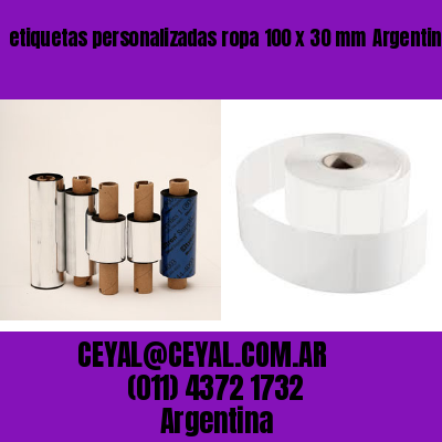 etiquetas personalizadas ropa 100 x 30 mm	Argentina