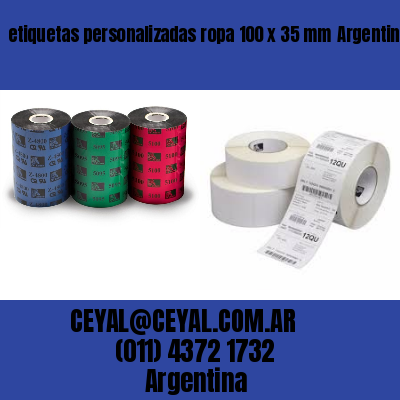 etiquetas personalizadas ropa 100 x 35 mm	Argentina
