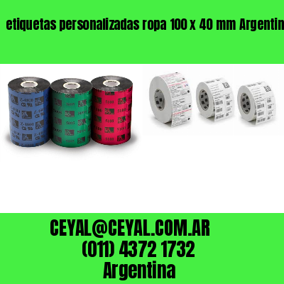 etiquetas personalizadas ropa 100 x 40 mm	Argentina