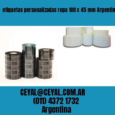 etiquetas personalizadas ropa 100 x 45 mm	Argentina
