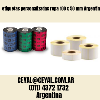 etiquetas personalizadas ropa 100 x 50 mm	Argentina