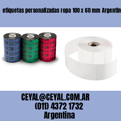 etiquetas personalizadas ropa 100 x 60 mm	Argentina
