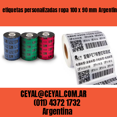 etiquetas personalizadas ropa 100 x 90 mm	Argentina