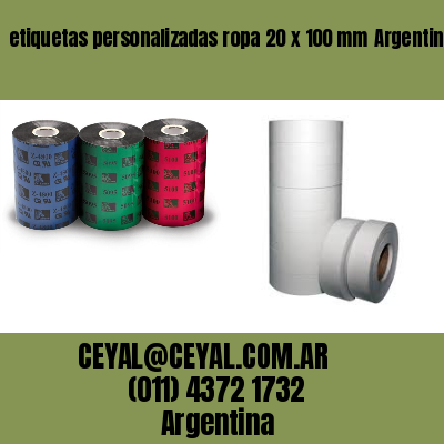 etiquetas personalizadas ropa 20 x 100 mm	Argentina