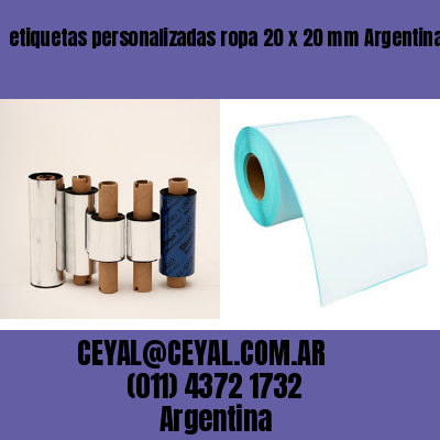 etiquetas personalizadas ropa 20 x 20 mm	Argentina