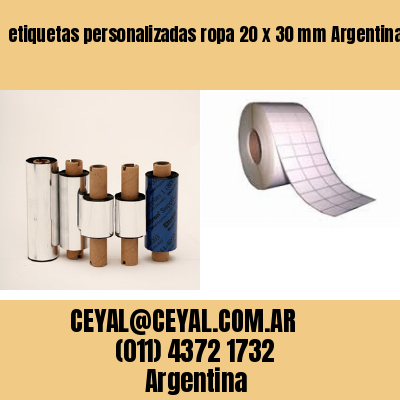 etiquetas personalizadas ropa 20 x 30 mm	Argentina