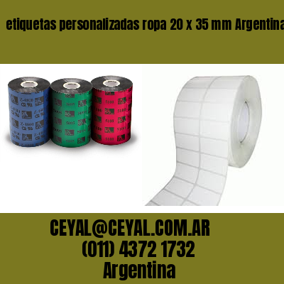 etiquetas personalizadas ropa 20 x 35 mm	Argentina