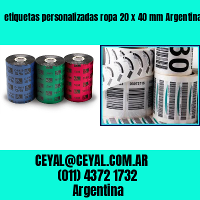 etiquetas personalizadas ropa 20 x 40 mm	Argentina