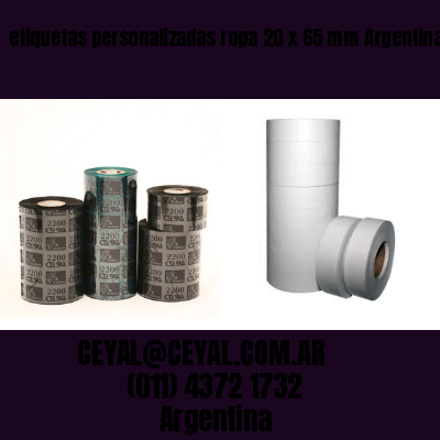 etiquetas personalizadas ropa 20 x 65 mm	Argentina