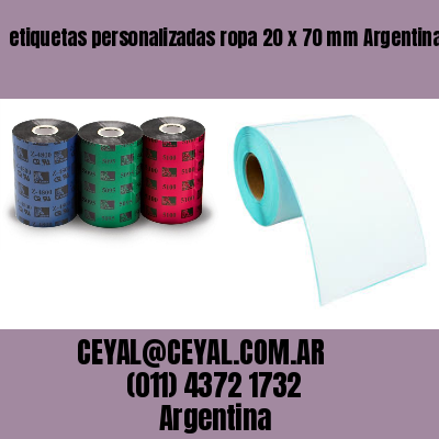 etiquetas personalizadas ropa 20 x 70 mm	Argentina