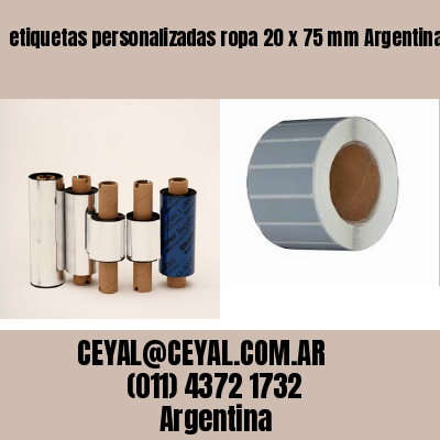 etiquetas personalizadas ropa 20 x 75 mm	Argentina