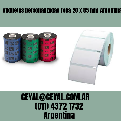 etiquetas personalizadas ropa 20 x 85 mm	Argentina