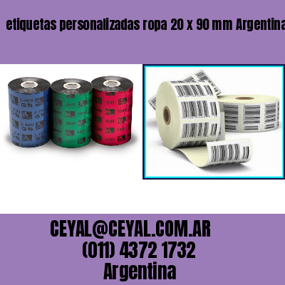etiquetas personalizadas ropa 20 x 90 mm	Argentina