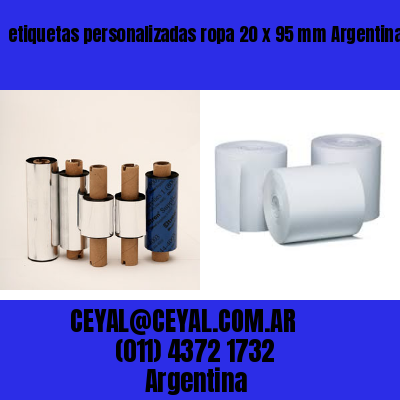 etiquetas personalizadas ropa 20 x 95 mm	Argentina