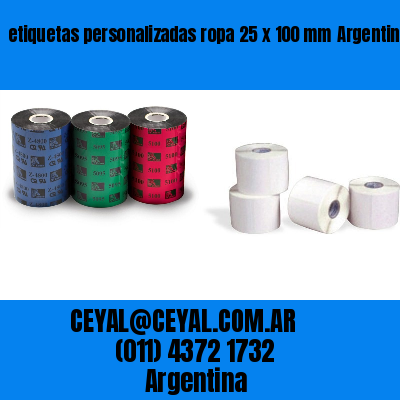 etiquetas personalizadas ropa 25 x 100 mm	Argentina