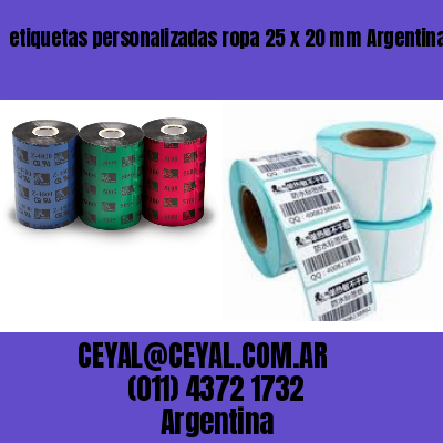 etiquetas personalizadas ropa 25 x 20 mm	Argentina