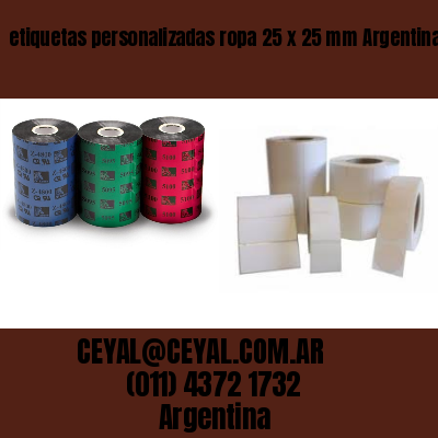 etiquetas personalizadas ropa 25 x 25 mm	Argentina