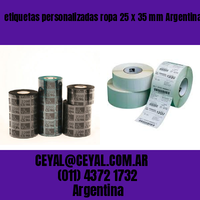 etiquetas personalizadas ropa 25 x 35 mm	Argentina