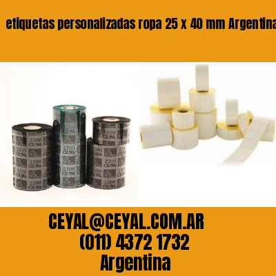 etiquetas personalizadas ropa 25 x 40 mm	Argentina