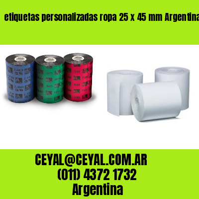 etiquetas personalizadas ropa 25 x 45 mm	Argentina