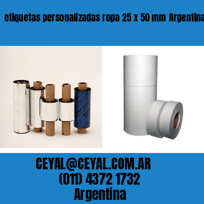 etiquetas personalizadas ropa 25 x 50 mm	Argentina