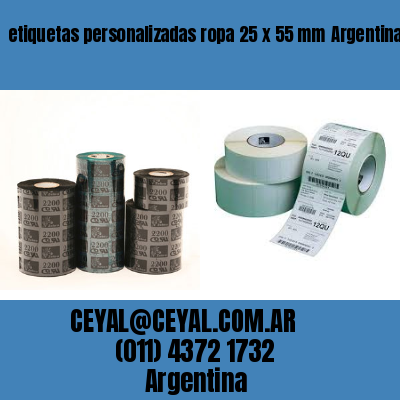 etiquetas personalizadas ropa 25 x 55 mm	Argentina