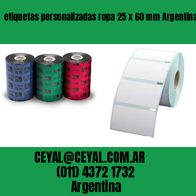 etiquetas personalizadas ropa 25 x 60 mm	Argentina