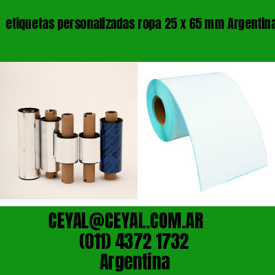 etiquetas personalizadas ropa 25 x 65 mm	Argentina