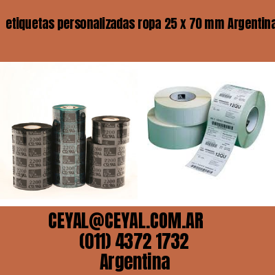 etiquetas personalizadas ropa 25 x 70 mm	Argentina