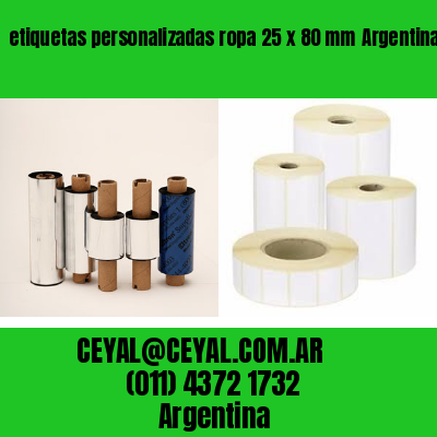 etiquetas personalizadas ropa 25 x 80 mm	Argentina
