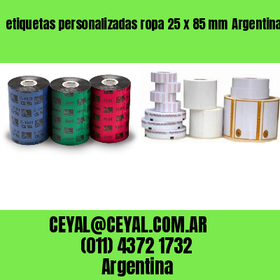 etiquetas personalizadas ropa 25 x 85 mm	Argentina